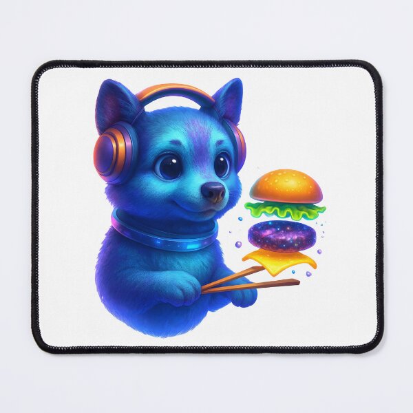 Item preview, Cosmic Alien Dog with Floating Space Burger designed and sold by WolfPixelRo.