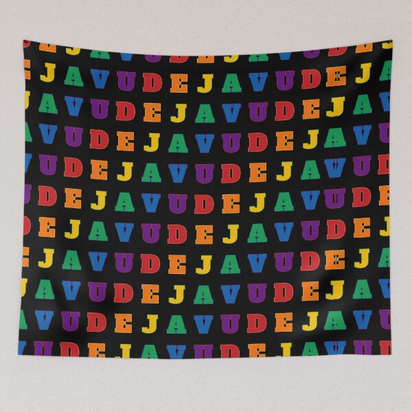 Item preview, Deja Vu - Seamless Rainbow Pattern (Black Background) designed and sold by IKDG.