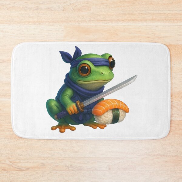 Item preview, Ninja Frog with Sushi Katana designed and sold by WolfPixelRo.