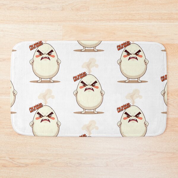 Item preview, Hard-boiled Egg Rage - Funny Cartoon Designs Food Puns Art designed and sold by LumiAnCreations.