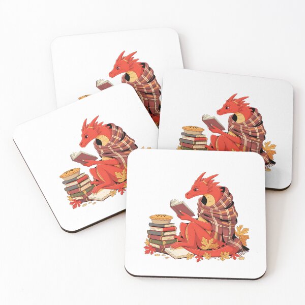 Item preview, Cozy Fall Autumn Dragon Reading A Book designed and sold by TheAnimalZ00.