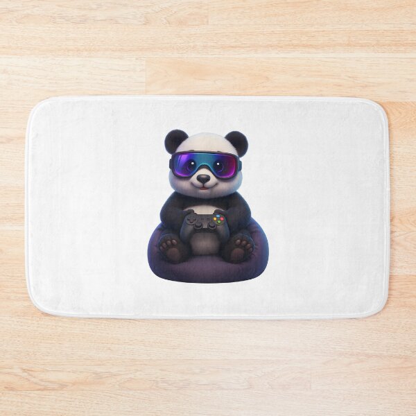 Item preview, Gamer Panda with RGB Glasses on Beanbag – Cool 3D Animal Design designed and sold by WolfPixelRo.