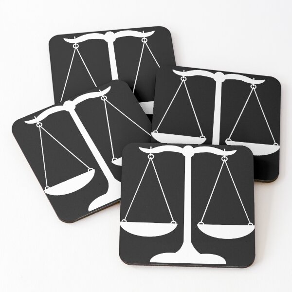 Item preview, White Scales of Justice- Law Art designed and sold by MagicMe-JD.