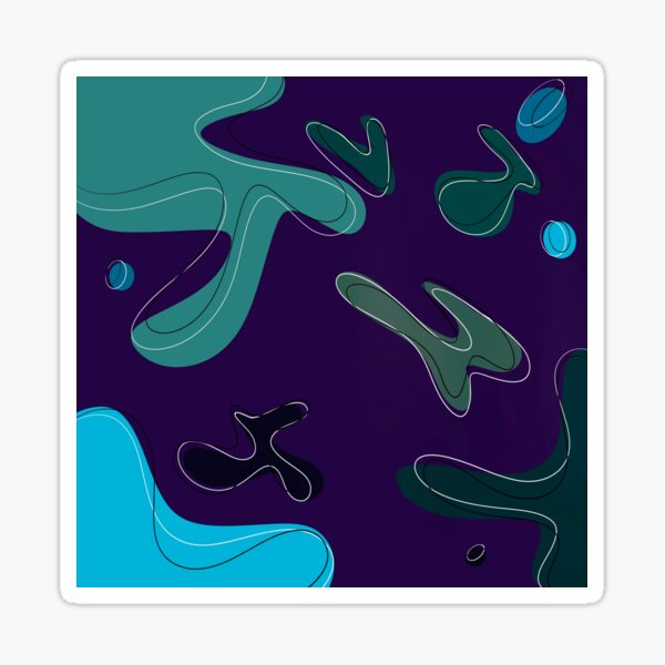 Item preview, Dark Teal and Blue bubble print designed and sold by amybee349.