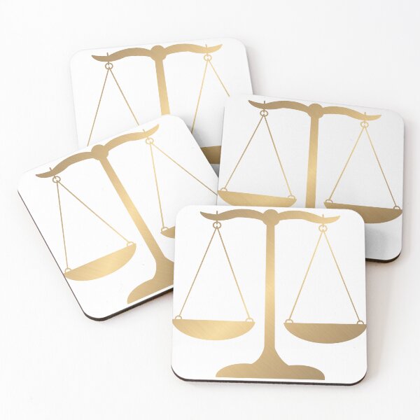 Item preview, Light Gold Scales of Justice- Law Art designed and sold by MagicMe-JD.