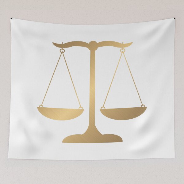 Item preview, Light Gold Scales of Justice- Law Art designed and sold by MagicMe-JD.