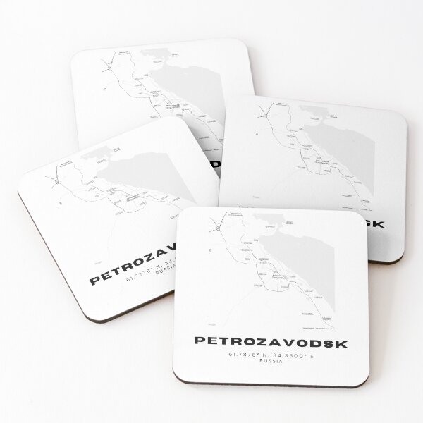 Item preview, Petrozavodsk Russia Map – Simple and Stylish City Print designed and sold by RM-Journey.