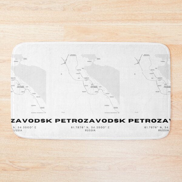 Item preview, Petrozavodsk Russia Map – Simple and Stylish City Print designed and sold by RM-Journey.