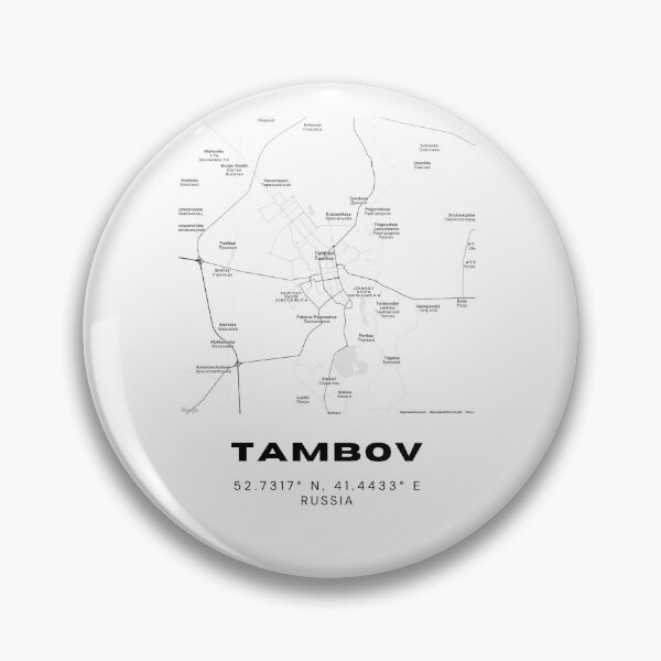Item preview, Tambov Russia City Map – Minimalist Black and White Design designed and sold by RM-Journey.
