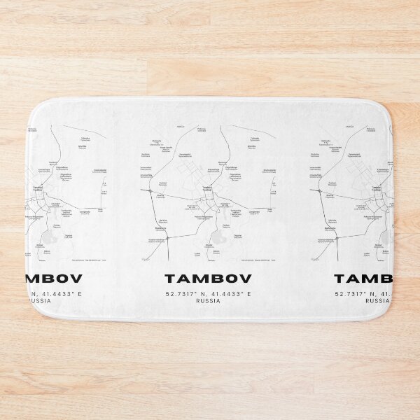 Item preview, Tambov Russia City Map – Minimalist Black and White Design designed and sold by RM-Journey.
