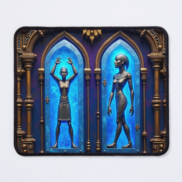 Item preview, Sacred Fusion: Ka and Heka in Bronze and Sapphire designed and sold by VidyoeDesigns67.