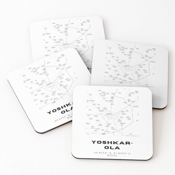 Item preview, Yoshkar-Ola Russia Map Print – Modern Minimalist Style designed and sold by RM-Journey.