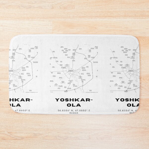 Item preview, Yoshkar-Ola Russia Map Print – Modern Minimalist Style designed and sold by RM-Journey.