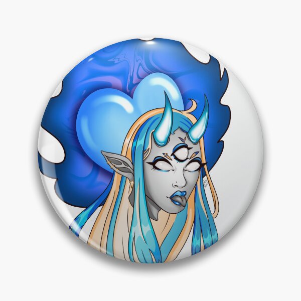 Item preview, Blue Fire Demon Girl designed and sold by RubyEggRollzArt.