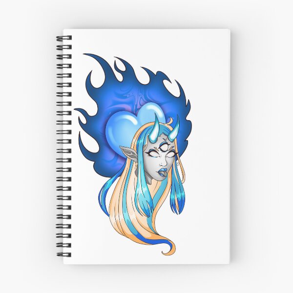 Item preview, Blue Fire Demon Girl designed and sold by RubyEggRollzArt.