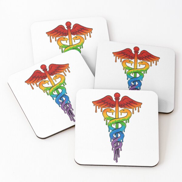 Item preview, Rainbow Pride Drip Caduceus  designed and sold by catthemedic.