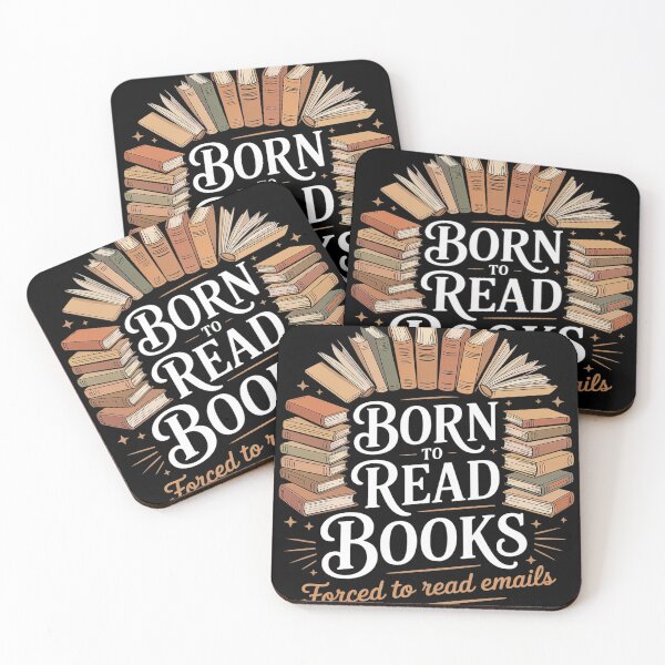 Item preview, born To Read Books Forced To Read Emails Reading designed and sold by MAKOPOKOShop.