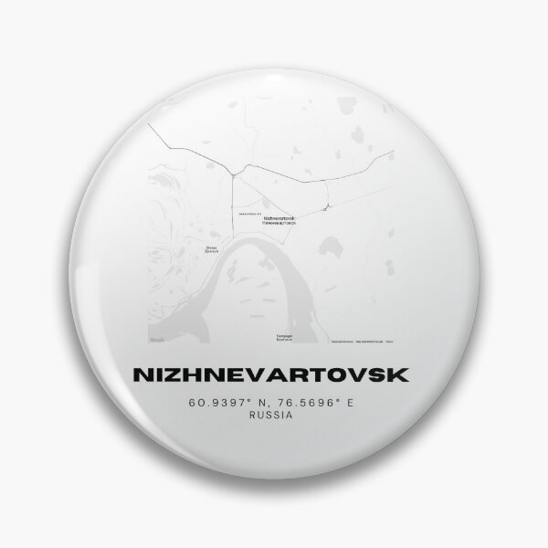 Item preview, Nizhnevartovsk City Map – Minimalist Siberian Town Design designed and sold by RM-Journey.