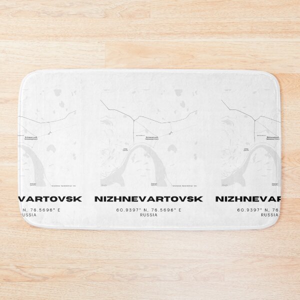 Item preview, Nizhnevartovsk City Map – Minimalist Siberian Town Design designed and sold by RM-Journey.