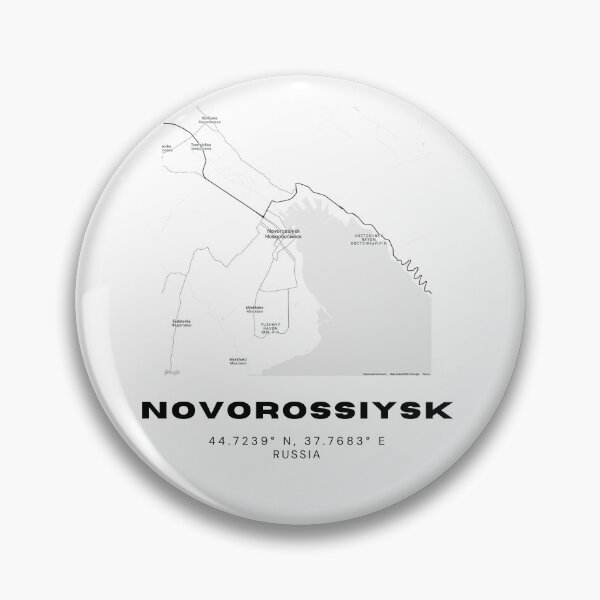 Item preview, Novorossiysk Map – Russia Port City in Monochrome Design designed and sold by RM-Journey.