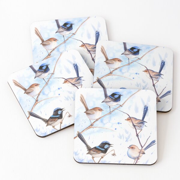 Item preview, Fairy Wrens Singing in the Rain designed and sold by Nadya Neklioudova.