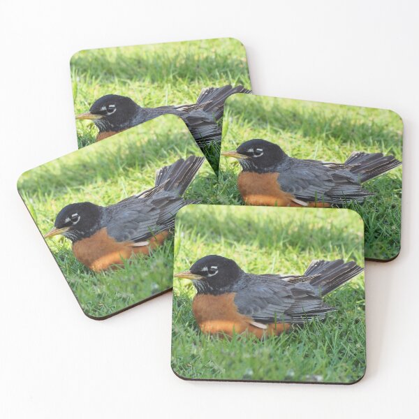 Item preview, American Robin Resting In The Grass designed and sold by BackyardBirder.