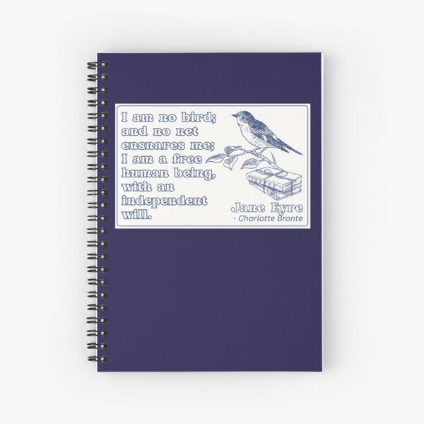 Artikel-Vorschau von Ich bin kein Vogel und kein Netz fesselt mich, unabhängiger Wille, Jane Eyre, Charlotte Bronte Zitat für Buchliebhaber, designt und verkauft von LibrarianLauren.