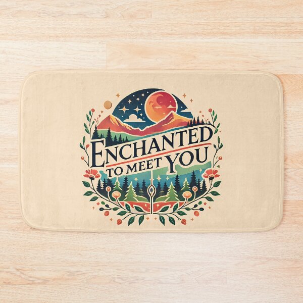 Item preview, Enchanted to Meet You, typography designed and sold by maxmaj.