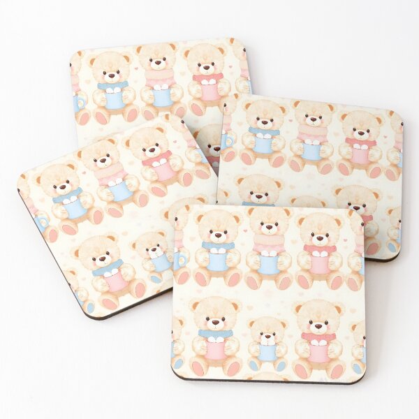 Item preview, Cute Teddy Bears & Marshmallows Seamless Pattern – Cozy Pastel Design designed and sold by EverMuse_0_0.