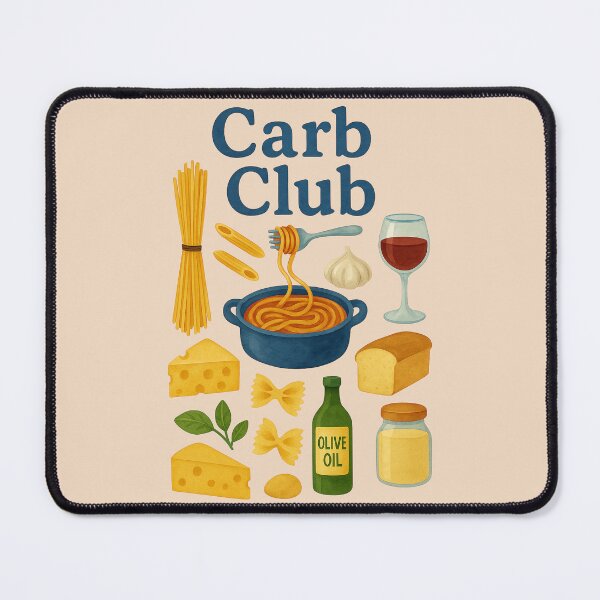Item preview, Carb Club Pasta Lovers Art designed and sold by Patternicity.