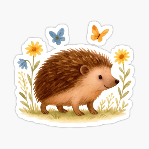 Artikel-Vorschau von Sommerlicher Igel – Aquarell Waldtier Illustration für Naturfreunde, designt und verkauft von CritterManiaUK.