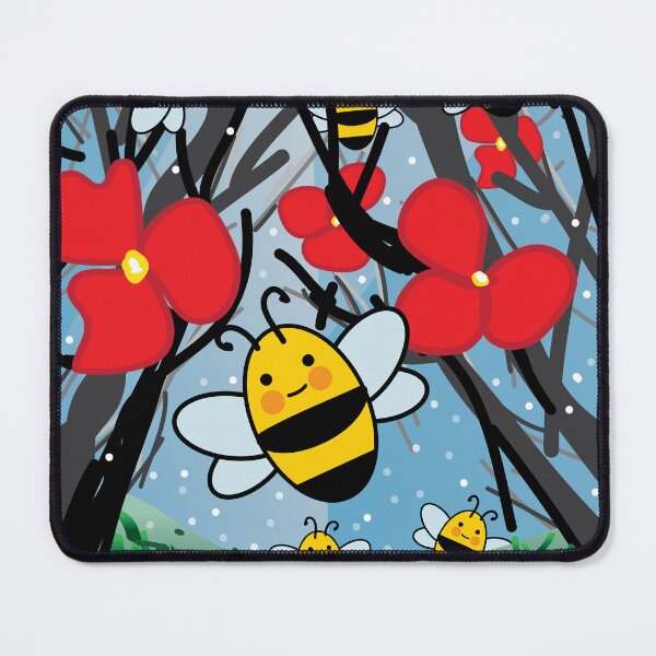 Item preview, Bees and flowers cute forest designed and sold by fluffyfamcraft.