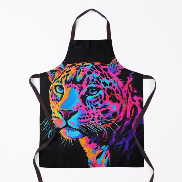 Item preview, Black canvas bright neon leopard print designed and sold by dcrc.