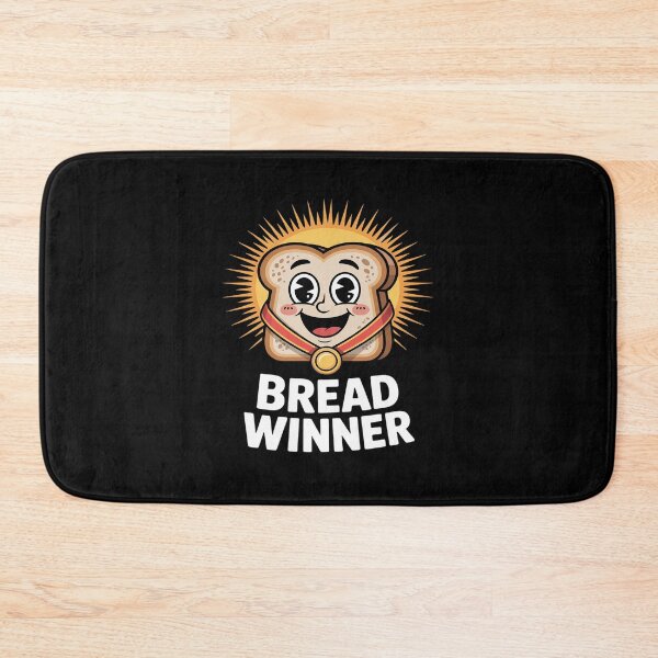 Item preview, Bread Winner Funny Kawaii Toast Cartoon With Medal Joke designed and sold by MAKOPOKOShop.