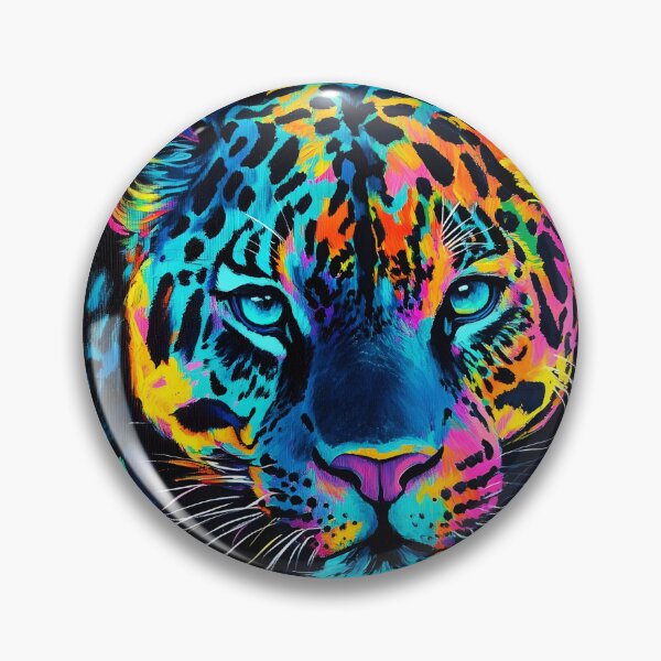 Item preview, Black canvas bright neon leopard print designed and sold by dcrc.