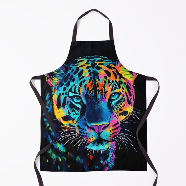 Item preview, Black canvas bright neon leopard print designed and sold by dcrc.