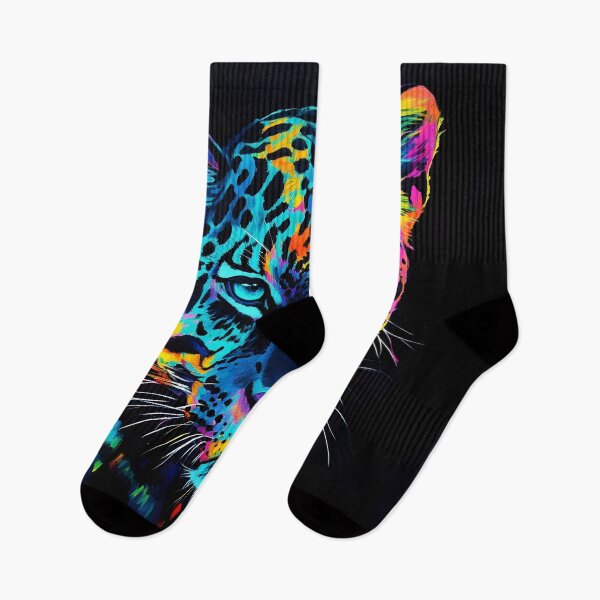 Item preview, Black canvas bright neon leopard print designed and sold by dcrc.