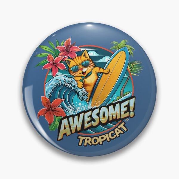 Item preview, Awesome Waves TropiCat designed and sold by uncledougie.