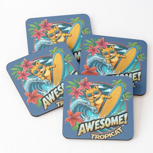 Item preview, Awesome Waves TropiCat designed and sold by uncledougie.