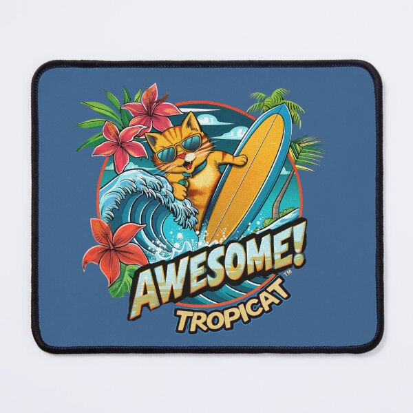 Item preview, Awesome Waves TropiCat designed and sold by uncledougie.