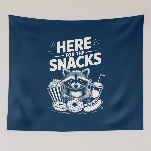 Item preview, Here For The Snacks Raccoon | Funny Junk Food Lover Design designed and sold by Altered Pixels.