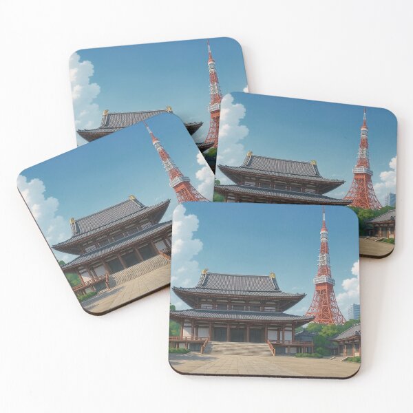 Item preview, Zojoji Temple and Tokyo Tower designed and sold by Takeda-art.