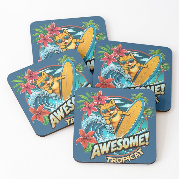 Item preview, TropiCat Awesome Wave Rider designed and sold by TropiCatArt.