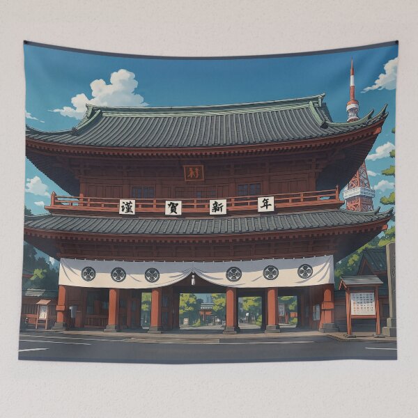 Item preview, Zojoji Temple at Tokyo designed and sold by Takeda-art.