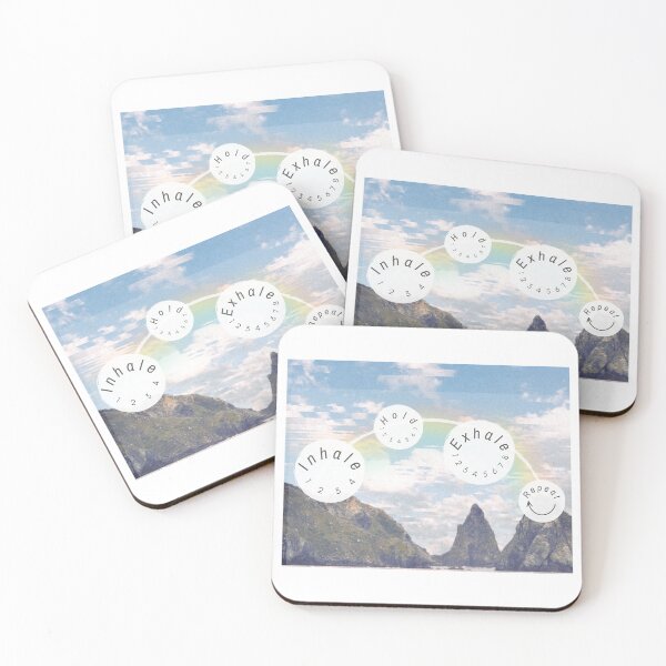 Item preview, Mindfulness 4 7 8 Breathing Technique Mountain Seascape designed and sold by LibrarianLauren.
