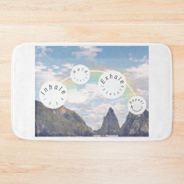 Item preview, Mindfulness 4 7 8 Breathing Technique Mountain Seascape designed and sold by Librarian Lauren.