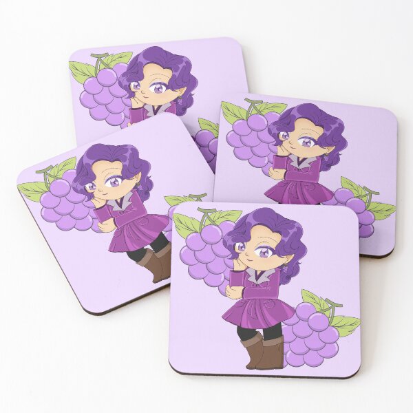 Item preview, Cute Grape Theme Chibi with Grape Background  designed and sold by KiyaSketches.