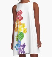 Floral - Gay Pride A-Line Dress
