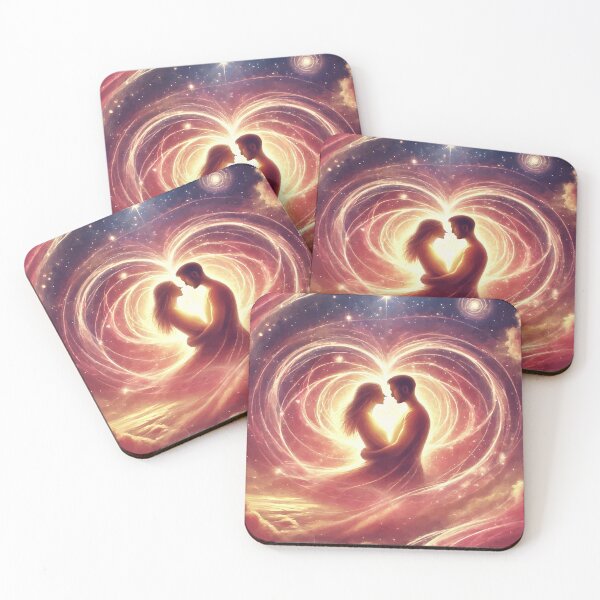 Item preview, Starlit Bond: Love Across the Cosmos designed and sold by AbstractAnom.