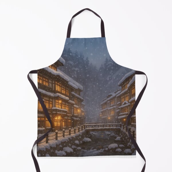 Item preview, Ginzan Onsen in Winter at Night designed and sold by Takeda-art.